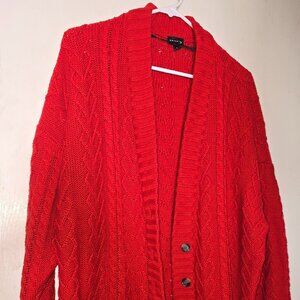Torrid sz 3 red heart sweater cardigan